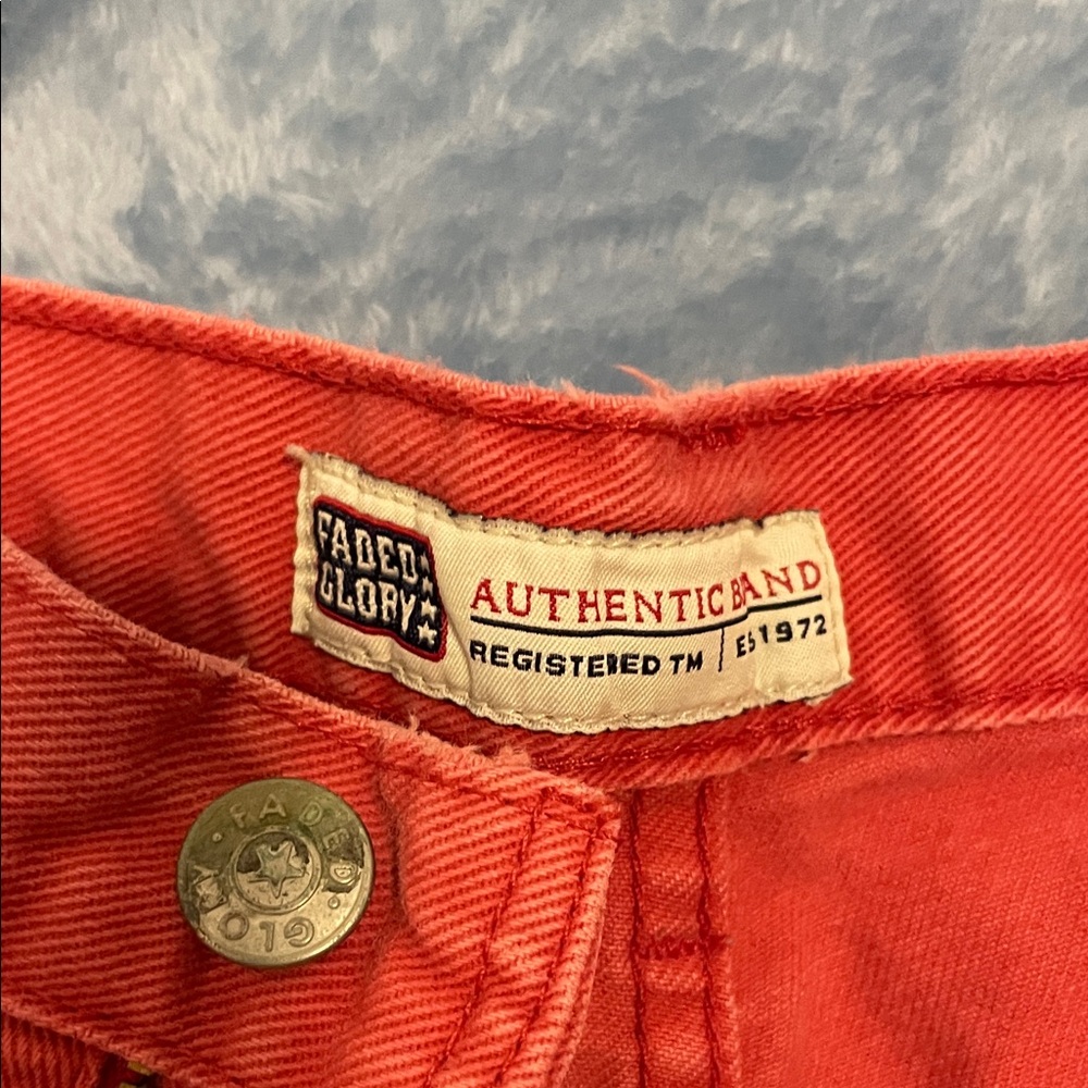Vintage Tomato Red Faded Glory Shorts - Picture 2 of 5
